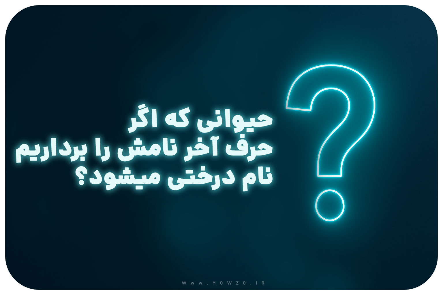 معما با جواب | حیوانی که اگر حرف آخر نامش را برداریم نام درختی میشود