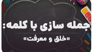 15 جمله سازی با کلمه (خلق و معرفت) برای کلاس ششم