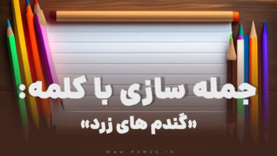 15 جمله سازی با کلمه (گندم های زرد) برای کلاس دوم