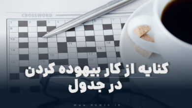 کنایه از کار بیهوده کردن در جدول