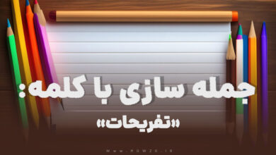 15 جمله سازی با کلمه (تفریحات) برای کلاس دوم